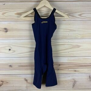 FINIS Competive Fina AJ Open Back Technical Racing Swim Suit Blue Size 20
